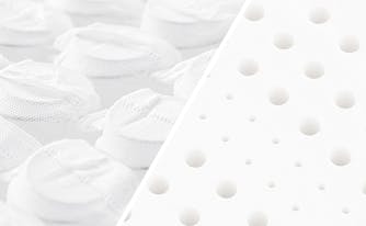 image of innerspring vs latex mattress