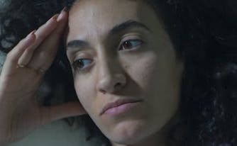 worried person awake in the middle of the night