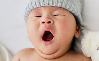 sleep training baby - image of tired baby