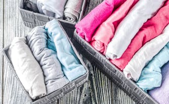 image of marie kondo method of folding clothes