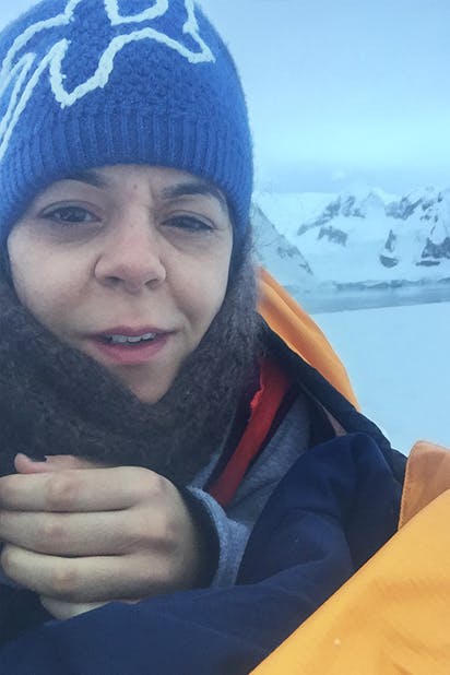 sleeping in antarctica - image of woman in antarctica