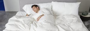 image of person sleeping on latex mattress