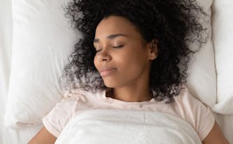 image of person sleeping on back
