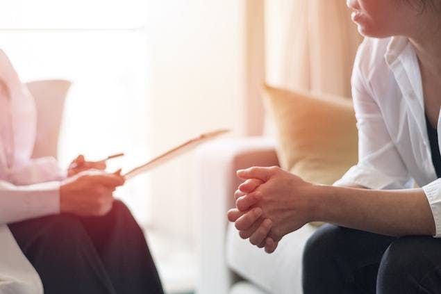 image of woman in therapy session