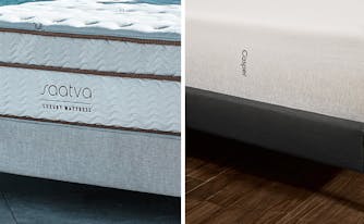 image of saatva classic vs casper hybrid mattresses