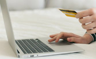 image of woman buying a mattress online