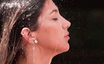 image of woman showering before bed