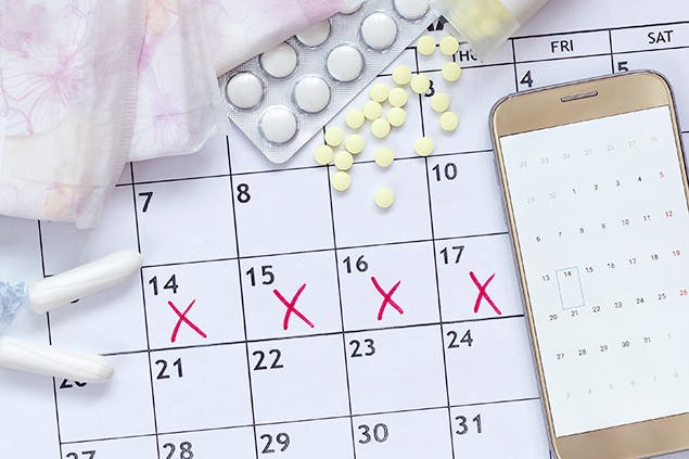 image of menstrual cycle calendar