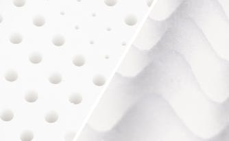 image of latex vs memory foam mattress