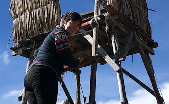 image of author mary kearl on las islas uros, peru