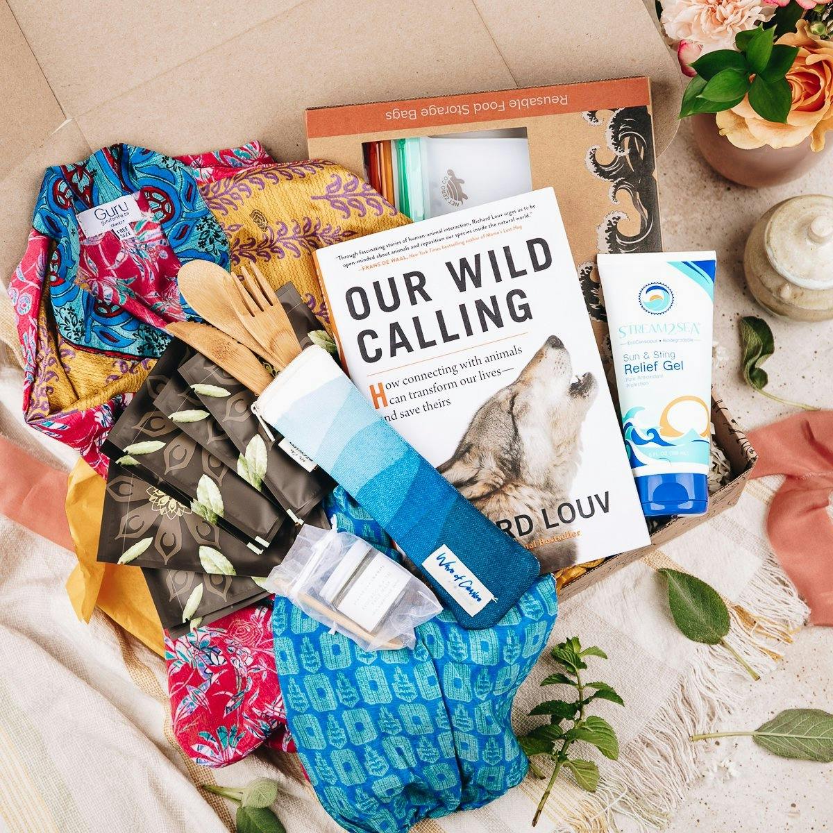 earthlove - self-care subscription box with products in it