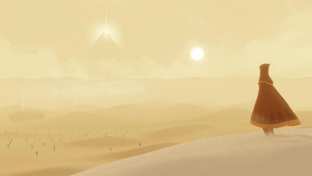 screengrab of journey video game