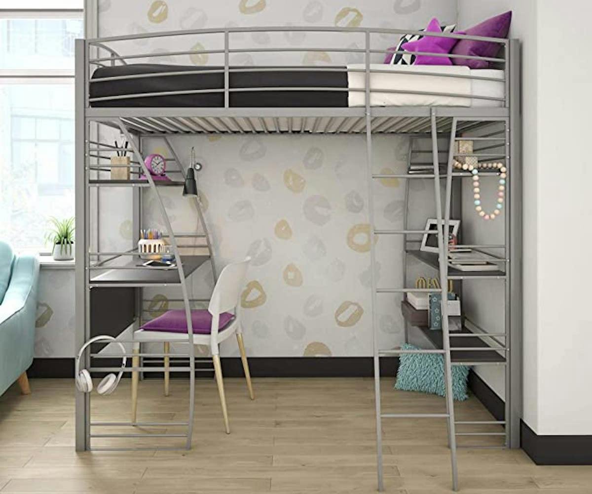 loft space under bunk bed