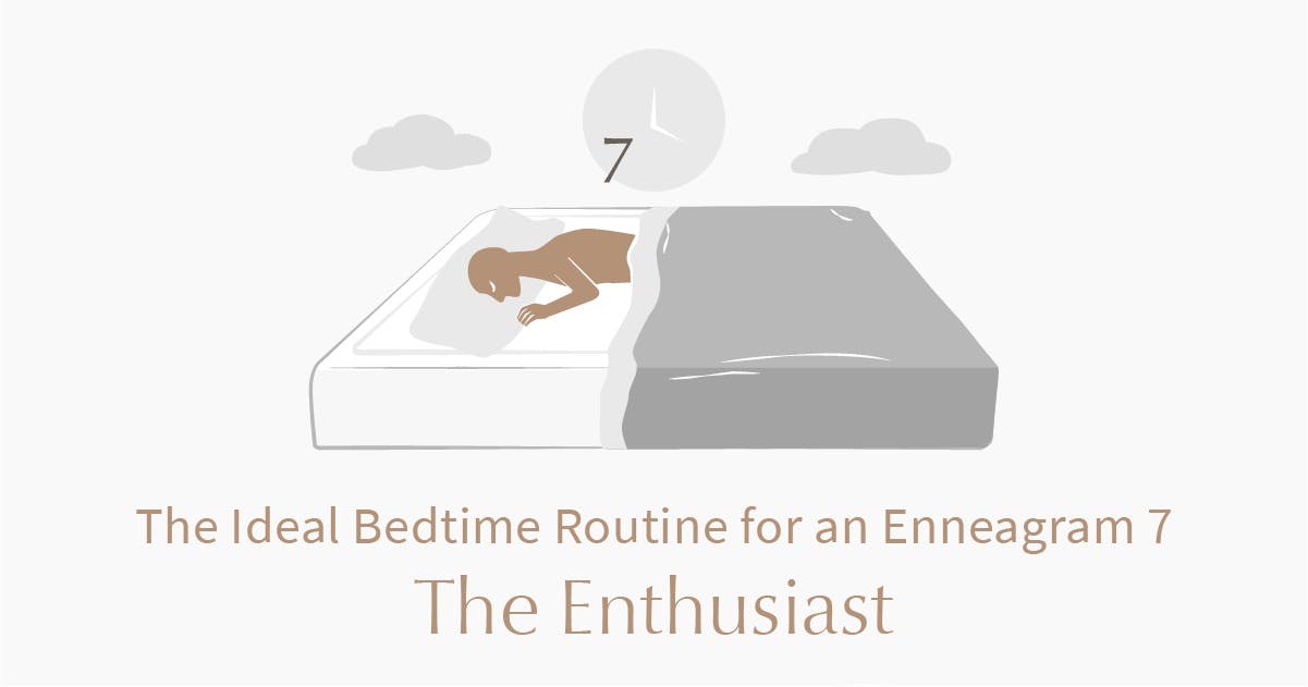 person who is an enneagram type 7 sleeping in bed