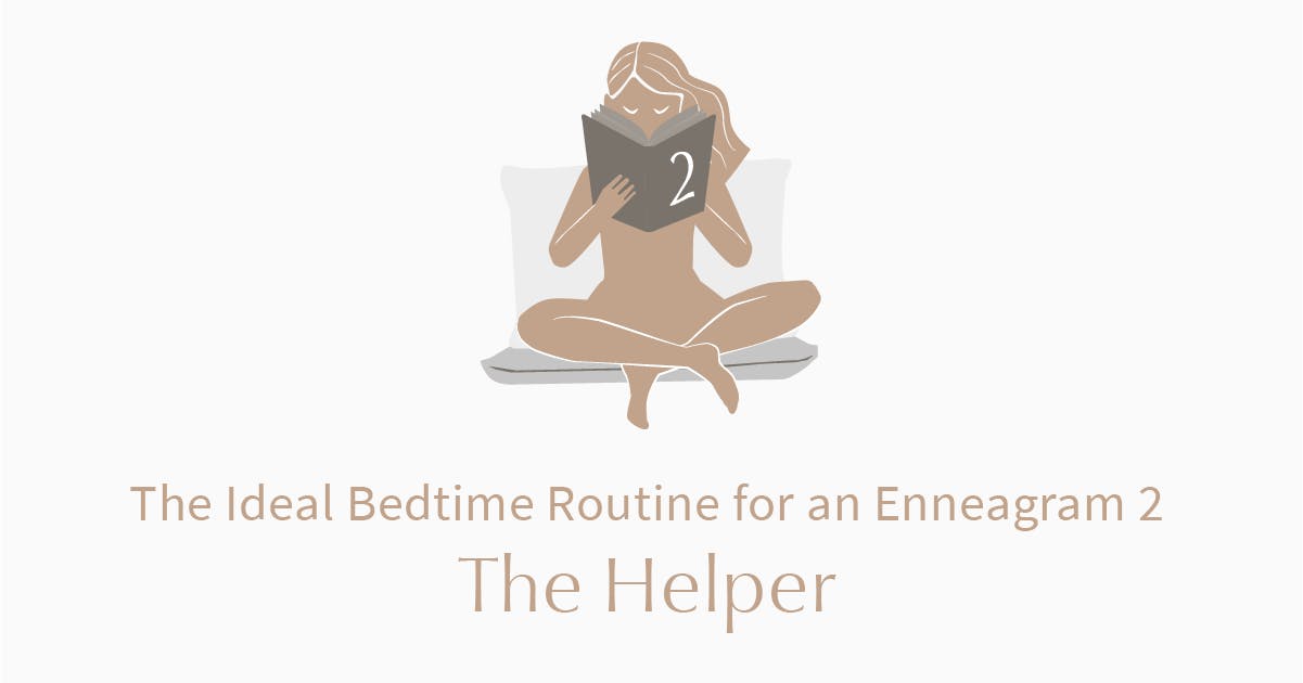 person who is an enneagram type 2 reading a book in bed