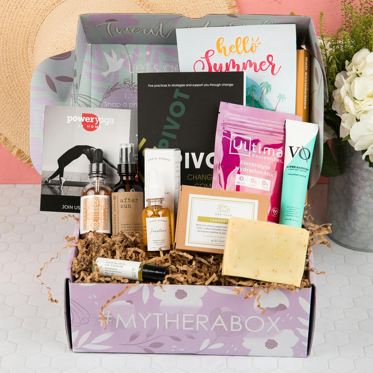 therabox - self-care subscription box with products in it