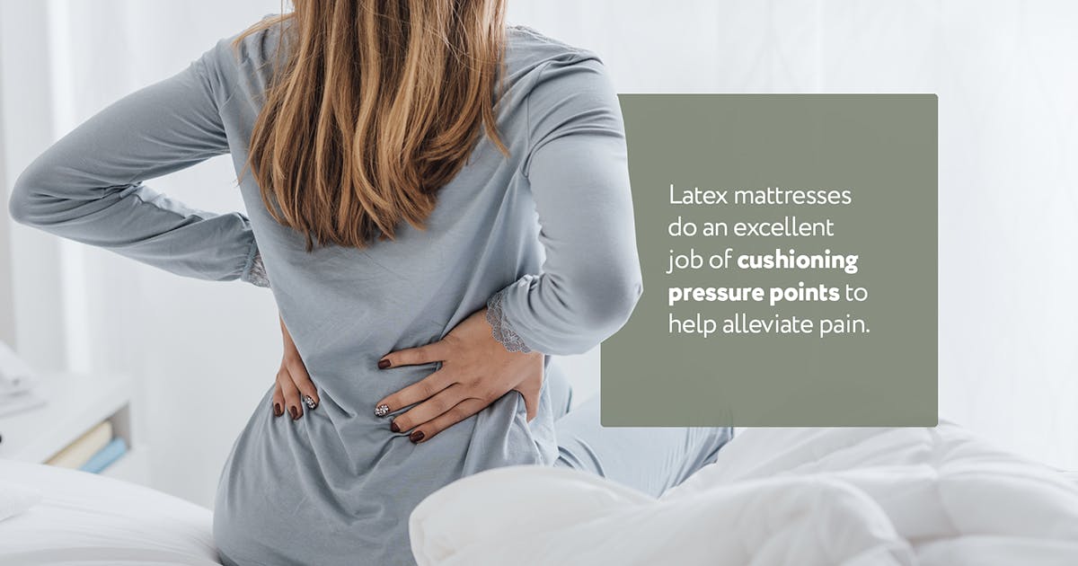 image showing person with back pain that explains how latex mattress helps with back pain