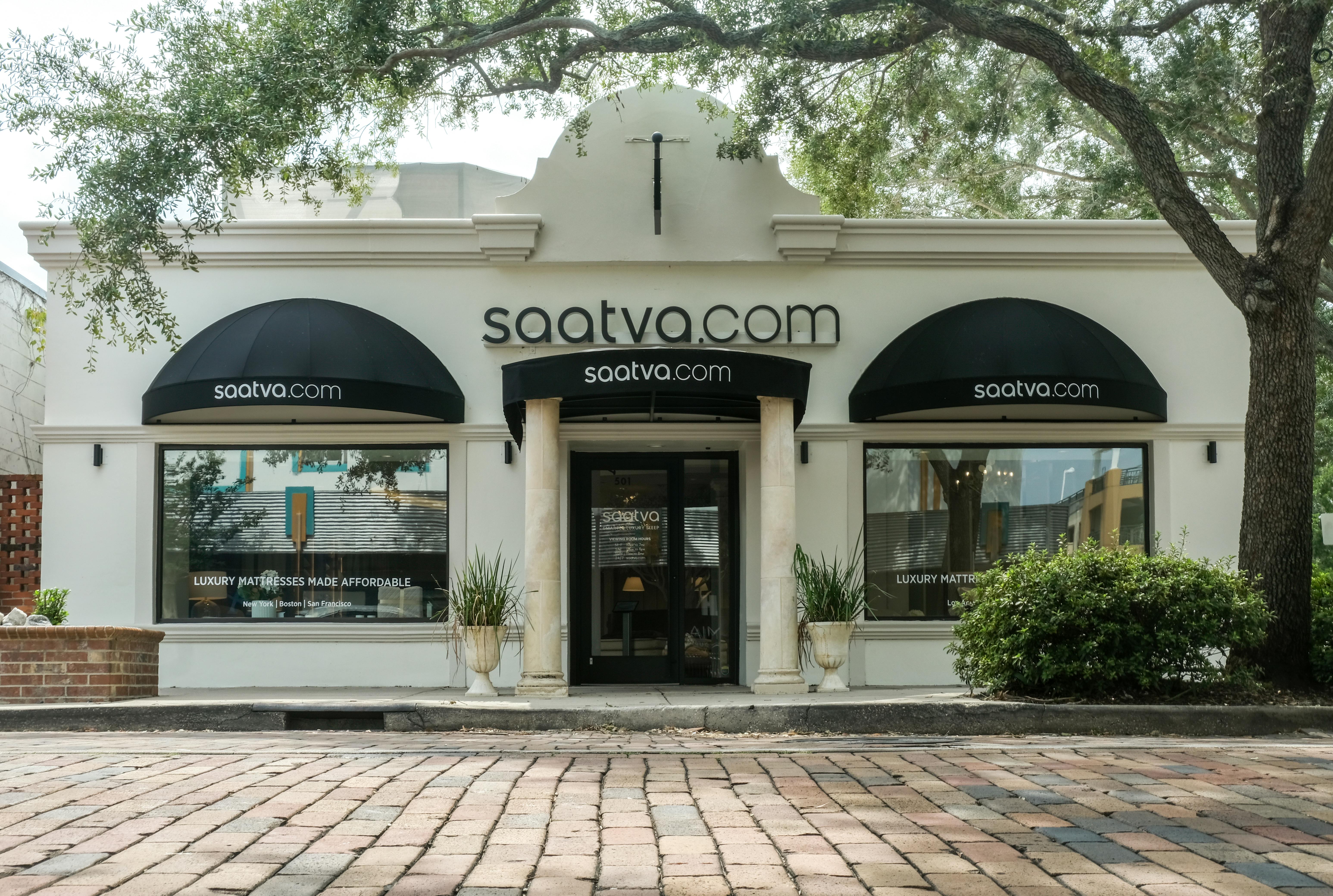 The beautiful facade of the Saatva Orlando Viewing Room