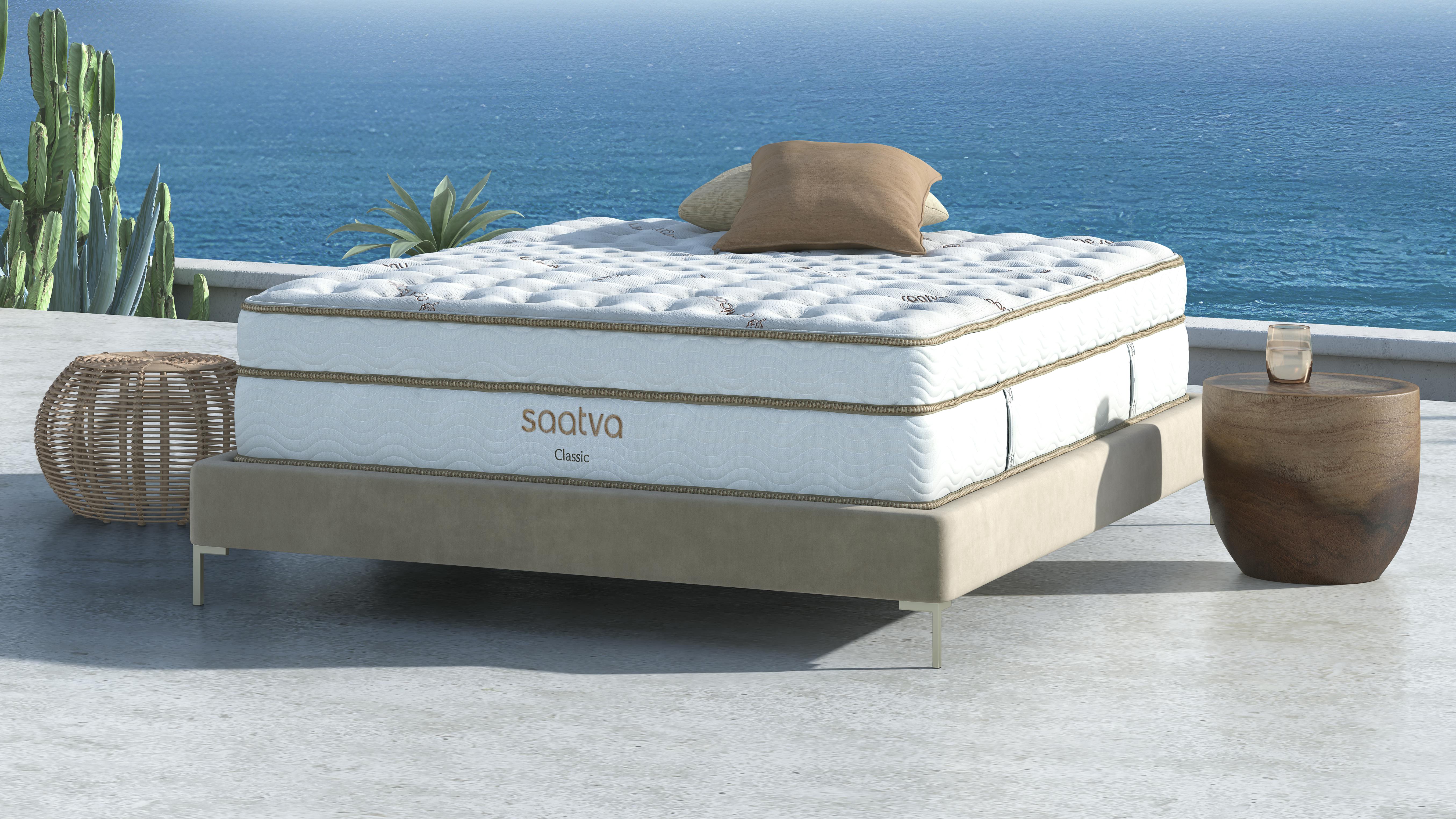 The Saatva Classic is a hybrid innerspring mattress that combines advanced coil-on-coil technology with eco-friendly materials to provide unmatched support and durability, delivering an unparalleled sleep experience to people across the nation.