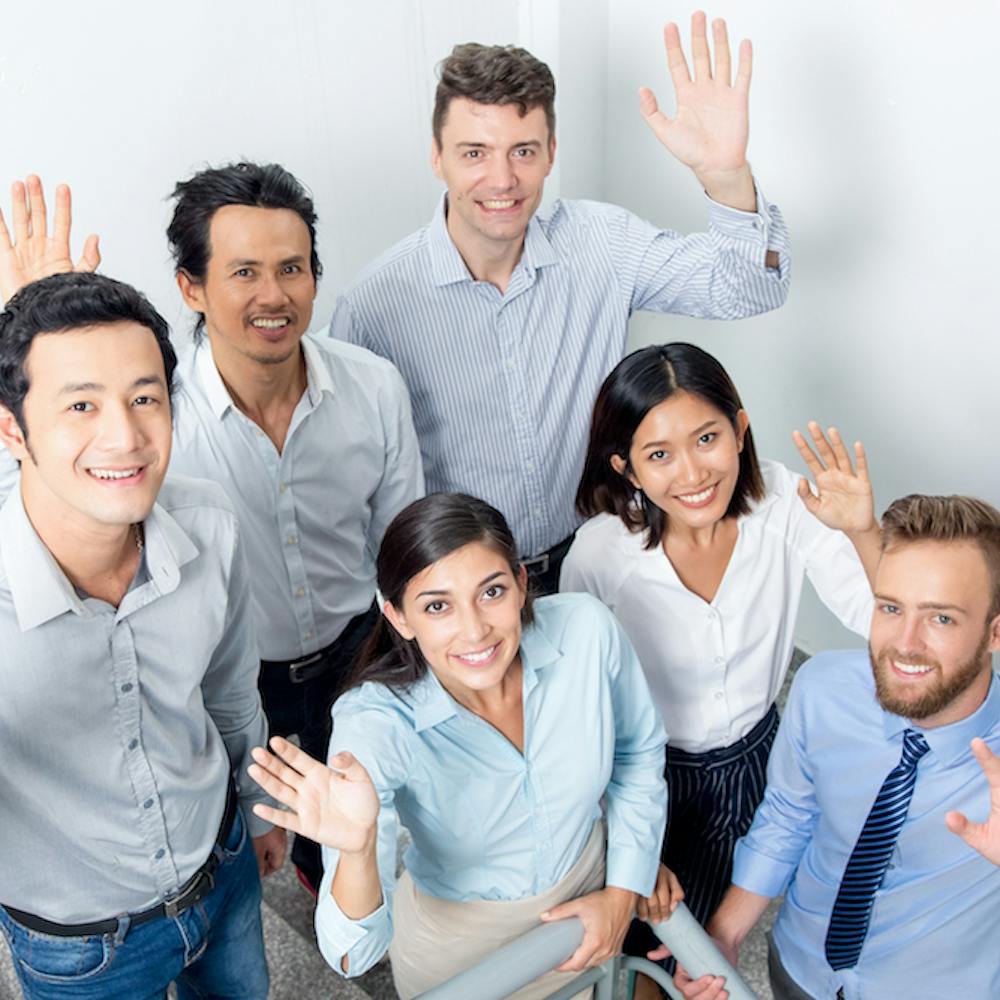 <a href="https://www.freepik.com/free-photo/friendly-business-team-waving-office-stairway_1304728.htm?query=young entrepreneur 5">Image by katemangostar</a> on Freepik
