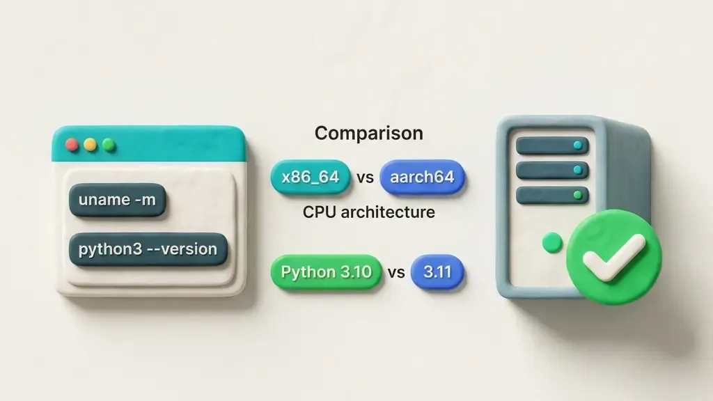 Auditing target server CPU architecture and Python version