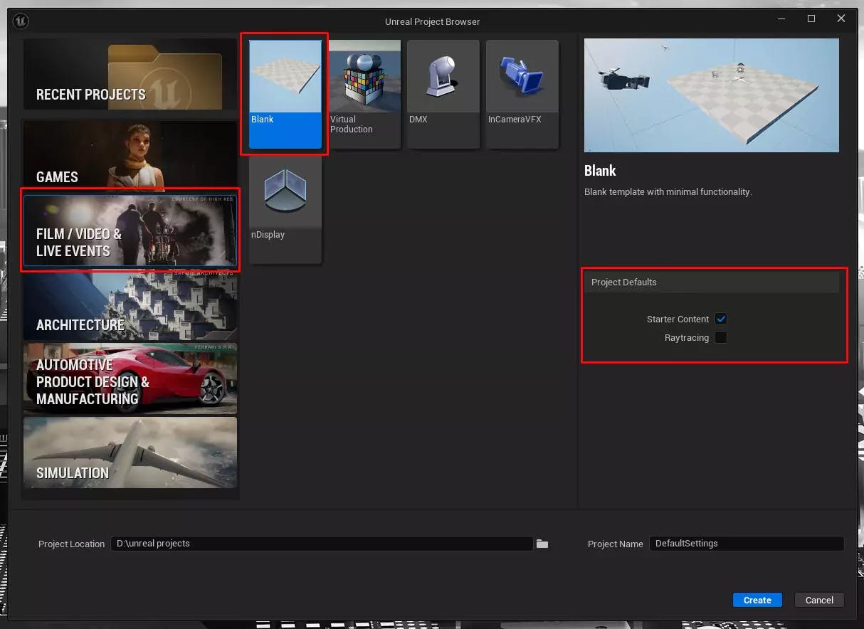 create-unreal-project