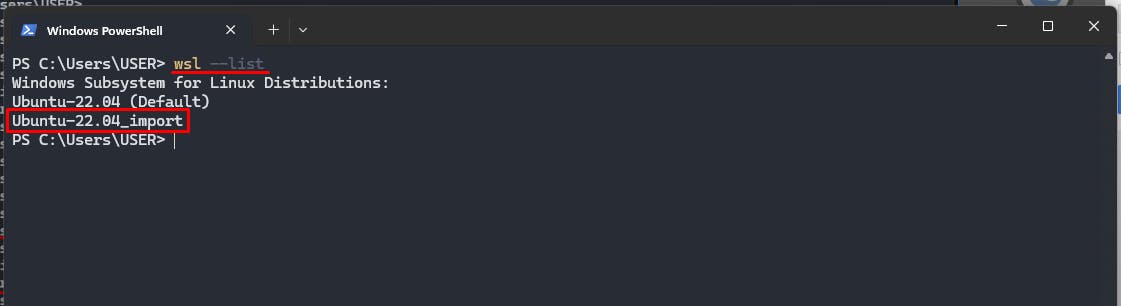 wsl list command