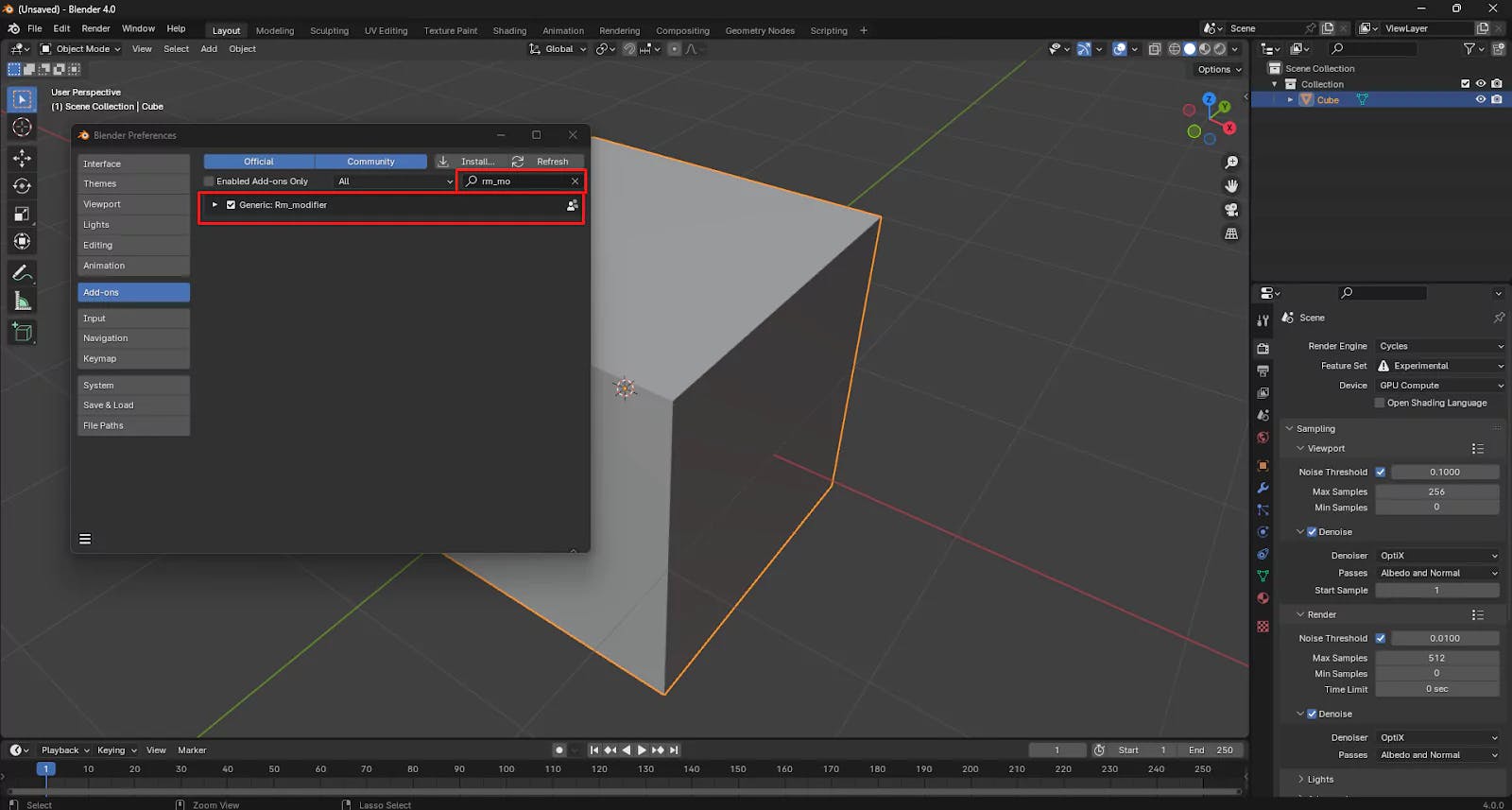 Search for the add-on in Blender and activate it