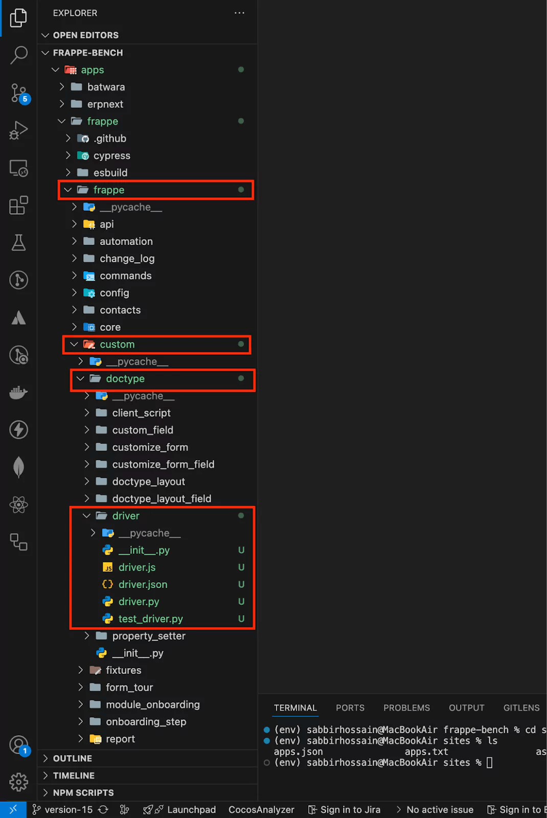 Directory and files created after DocType creation with Custom unchecked