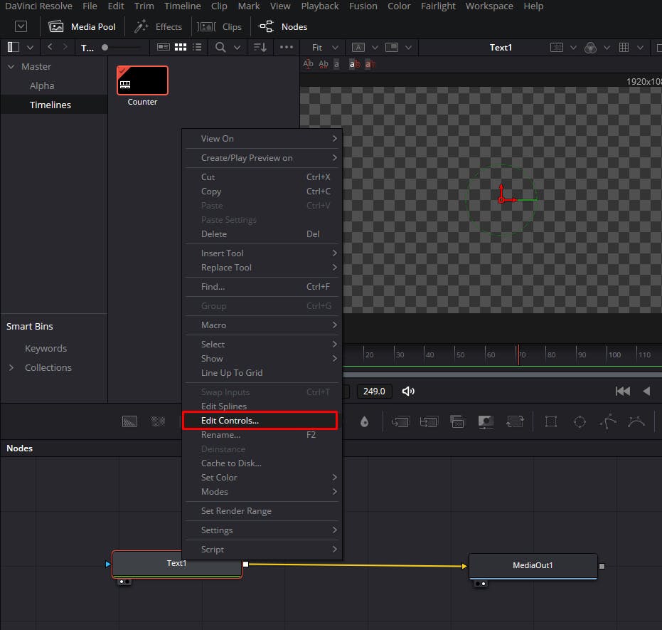 Edit Control Configuration