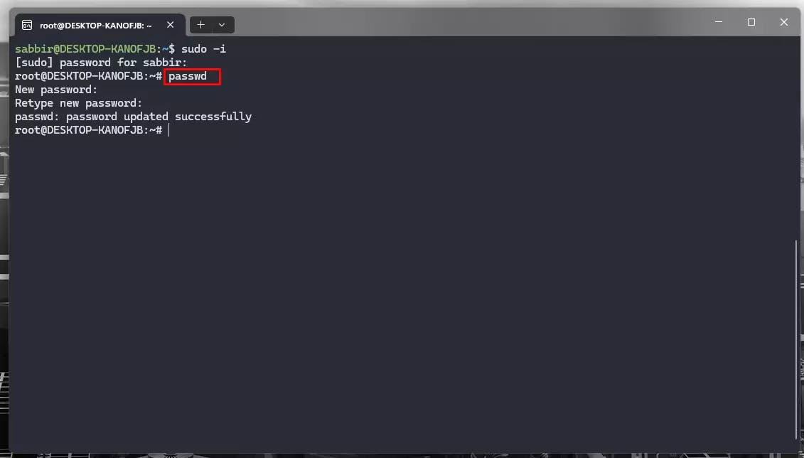 set-password-for-root-user