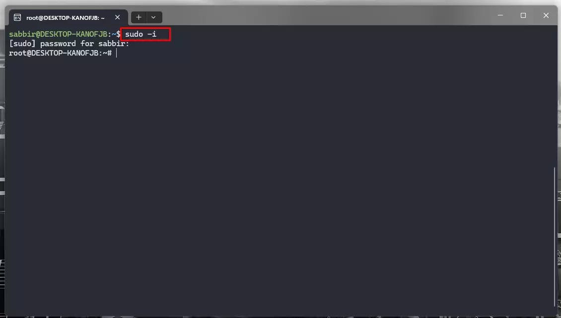 alter root password