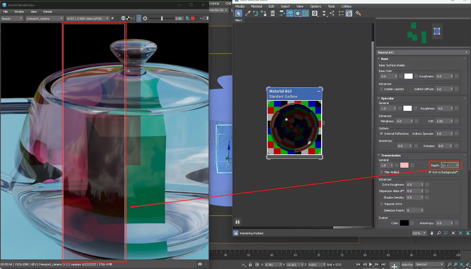 Glass Depth Settings