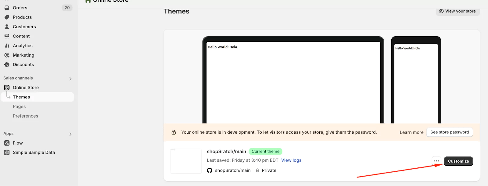 Customize Theme