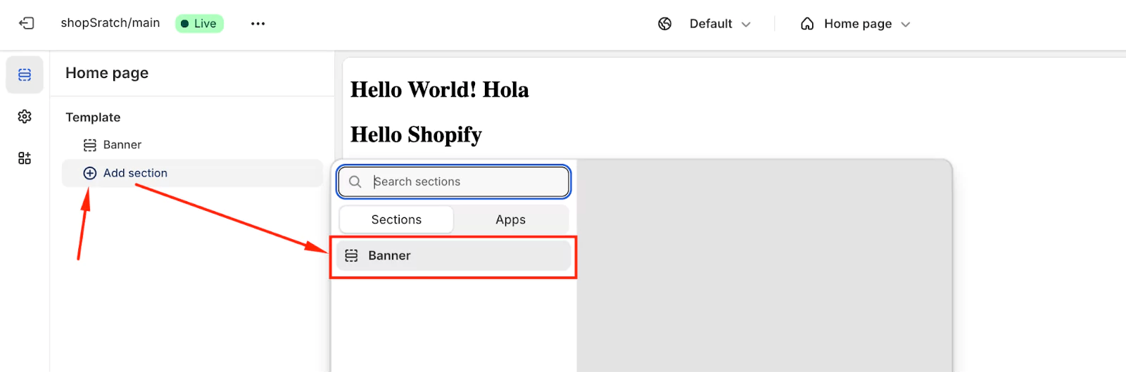 Add New Section