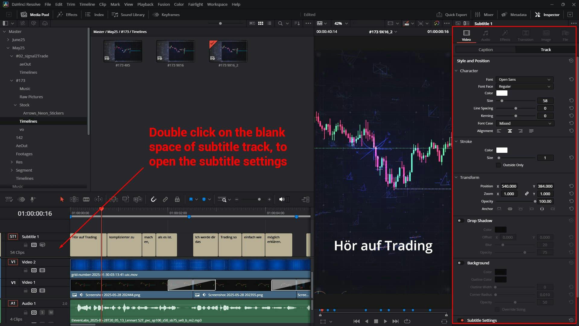 Subtitle Inspector Panel