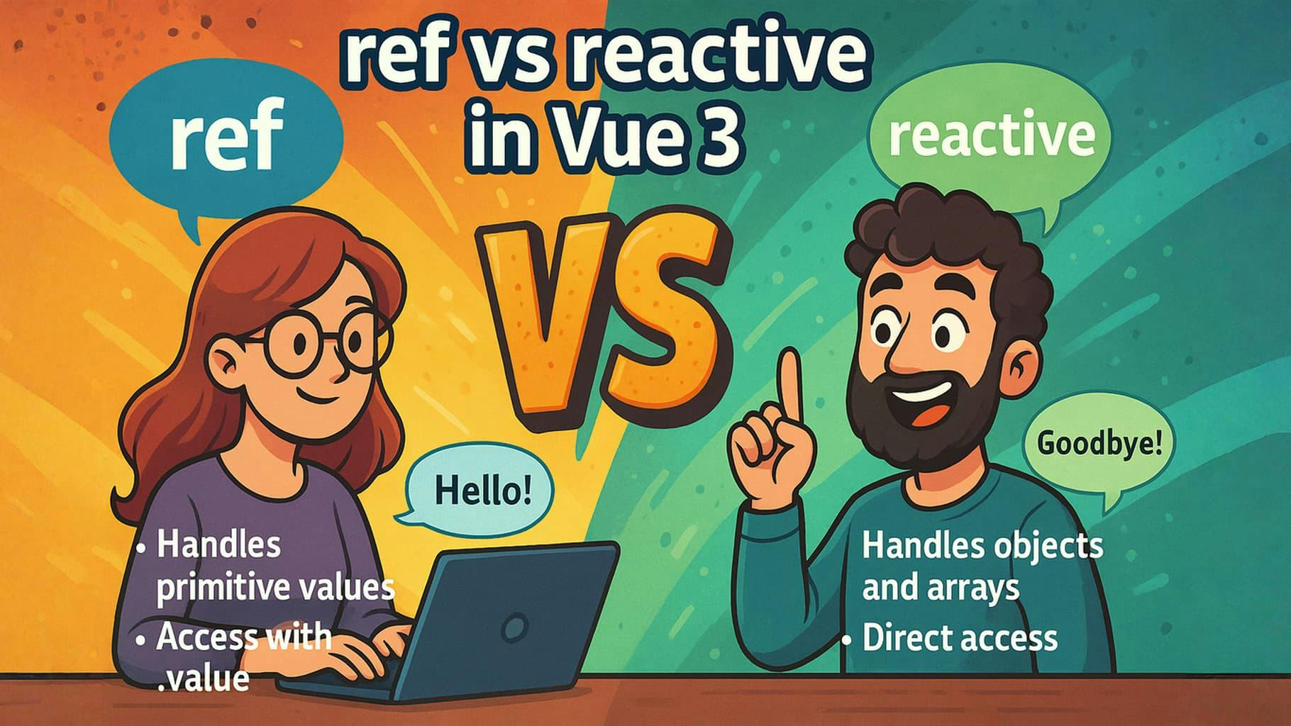 ref vs reactive in Vue