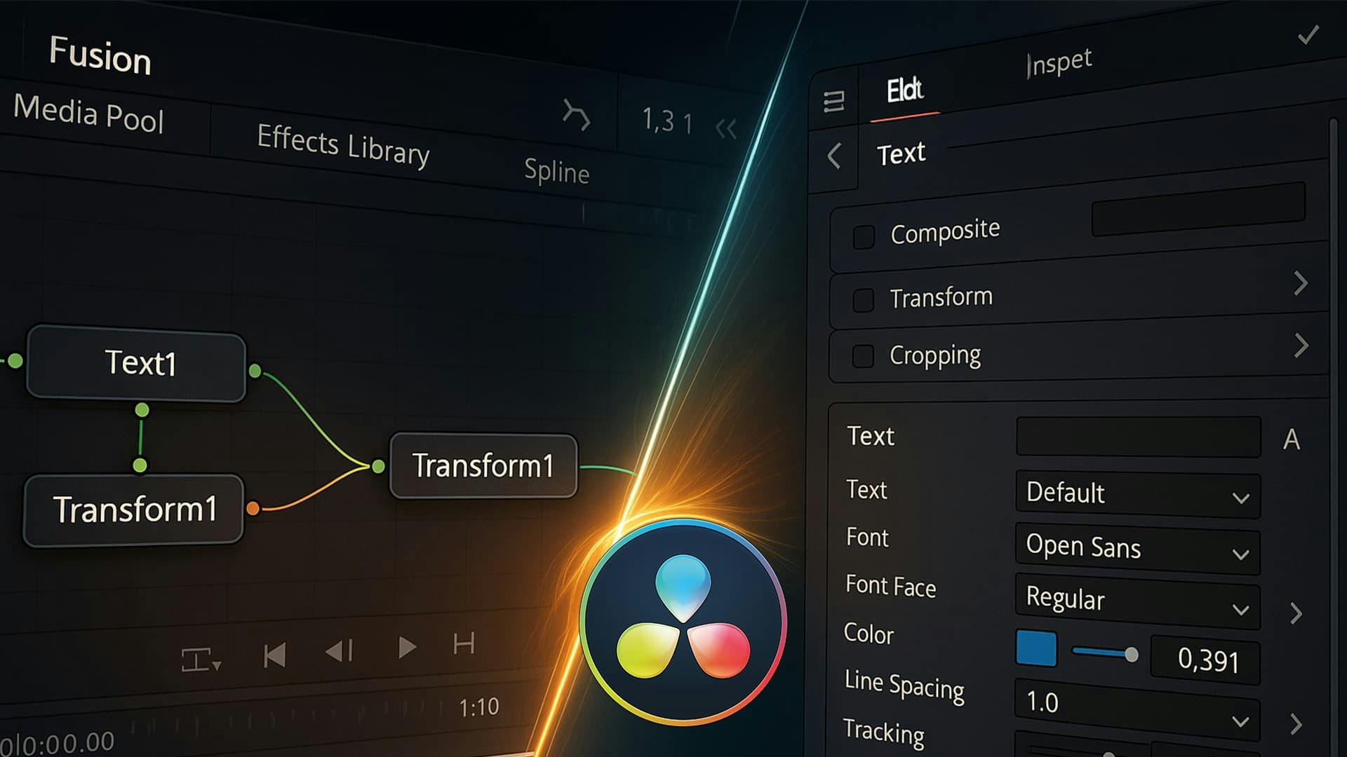 Da Vinci Resolve Fusion Setting in Edit Panel