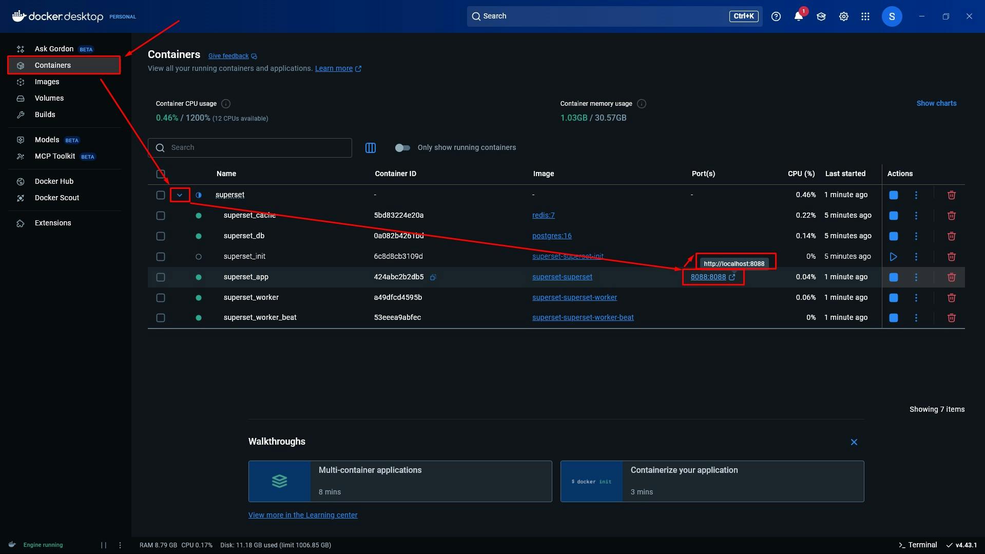 Run Superset from Docker