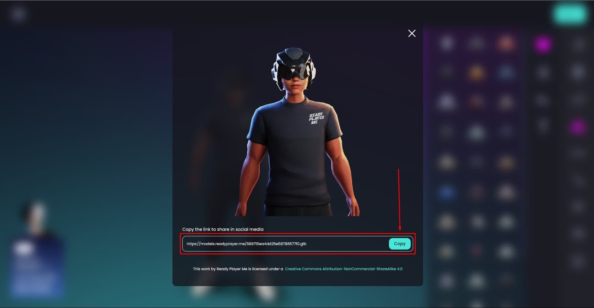 Ready Player Me Download The Character