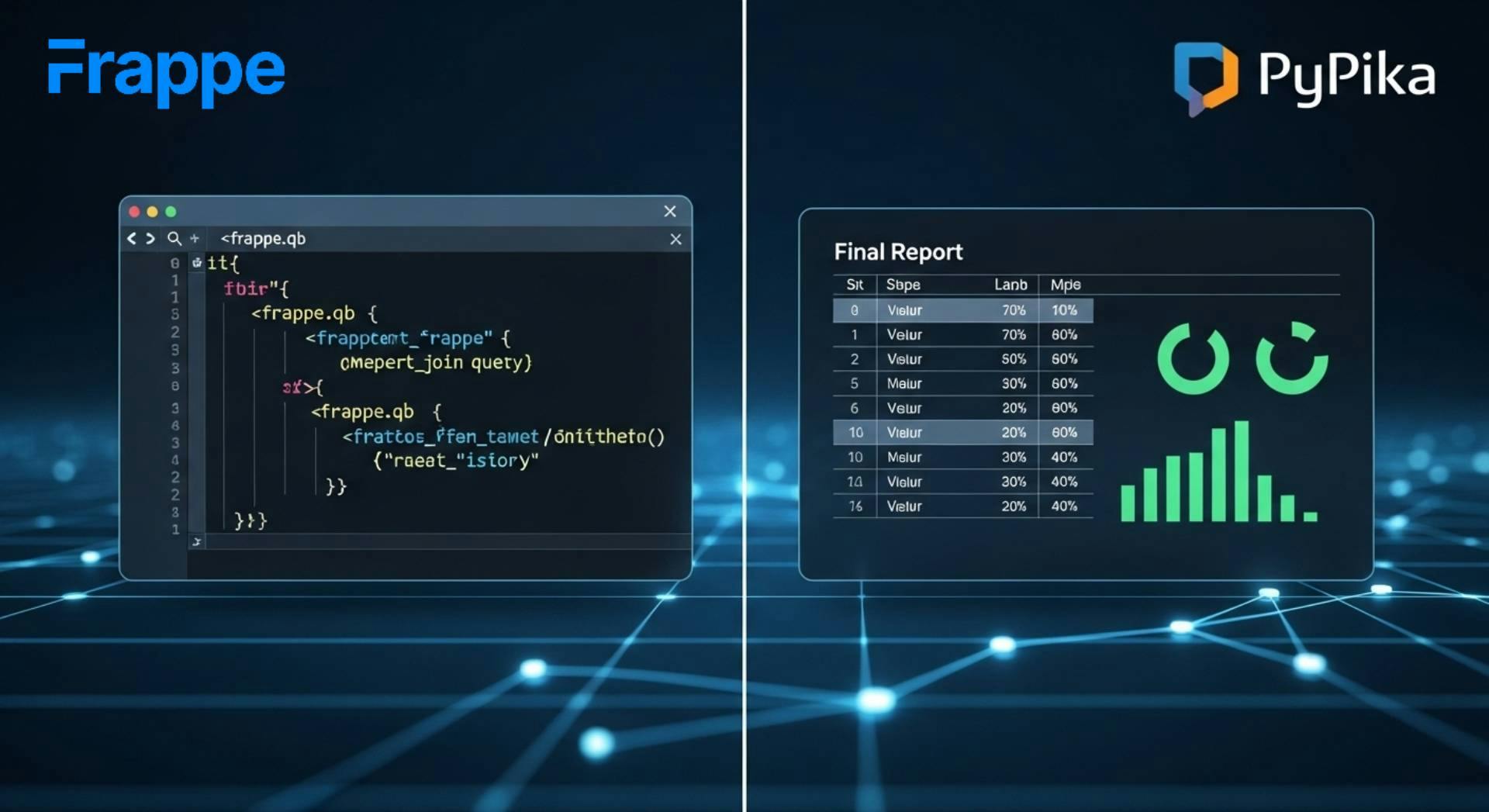 frappe custom reports with query builder