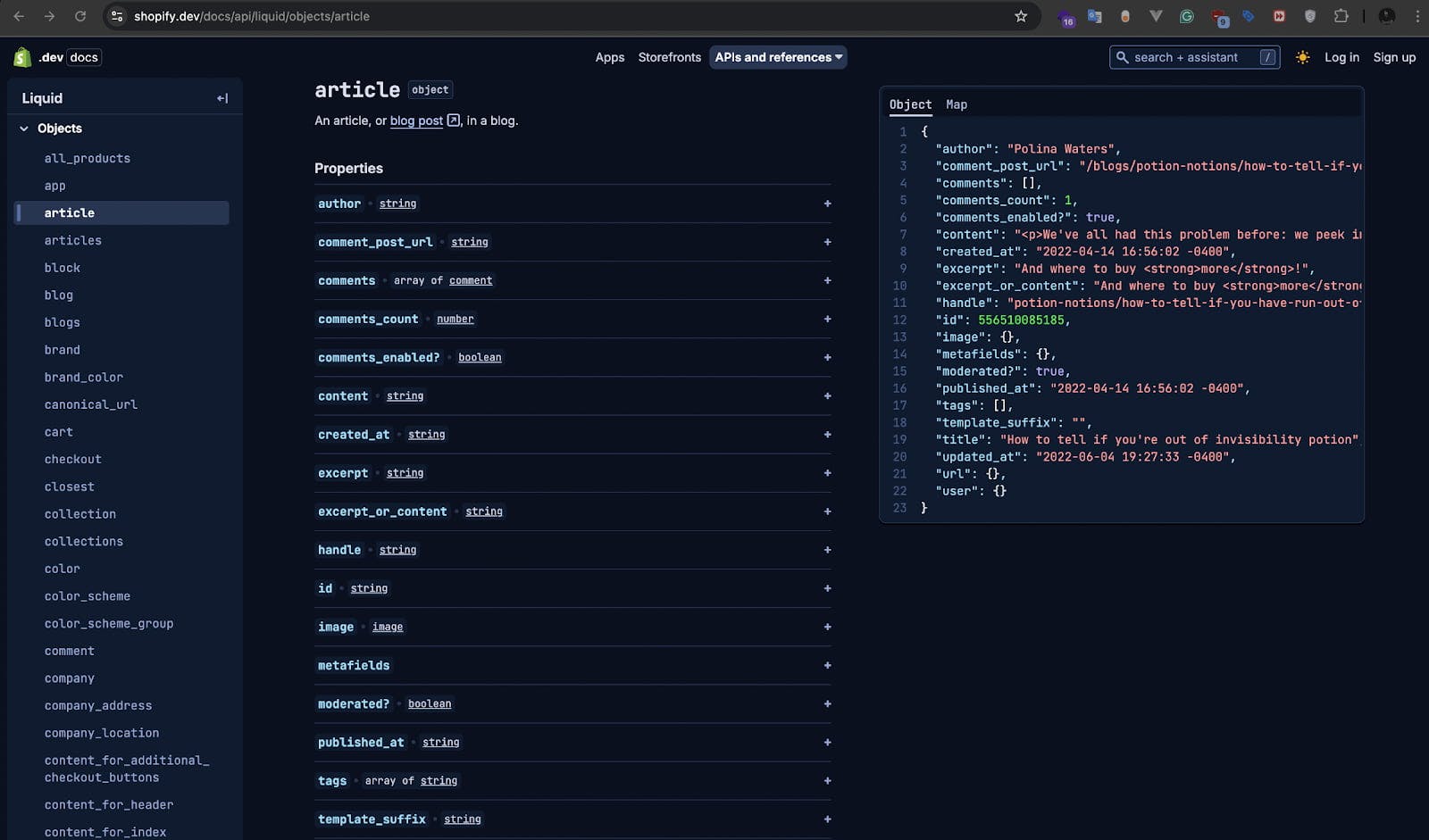 Shopify all liquid templates of blog and article