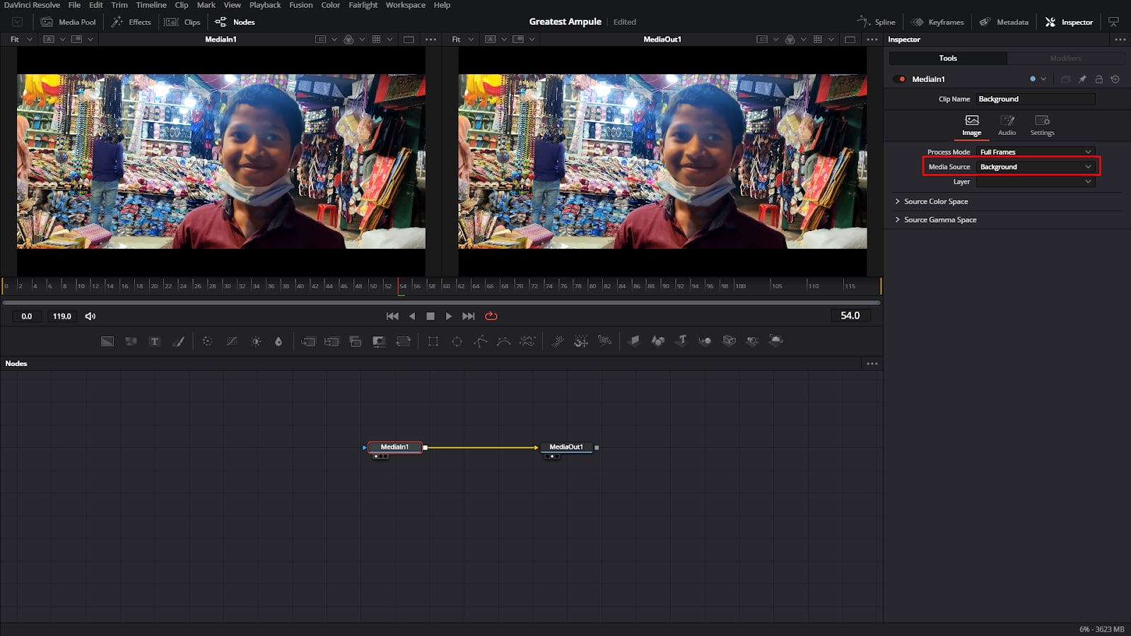 Change the Media Source to the Background of the Media In the Node
