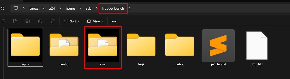 virtual env for frappe bench
