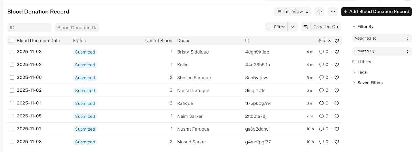 Frappe Document List