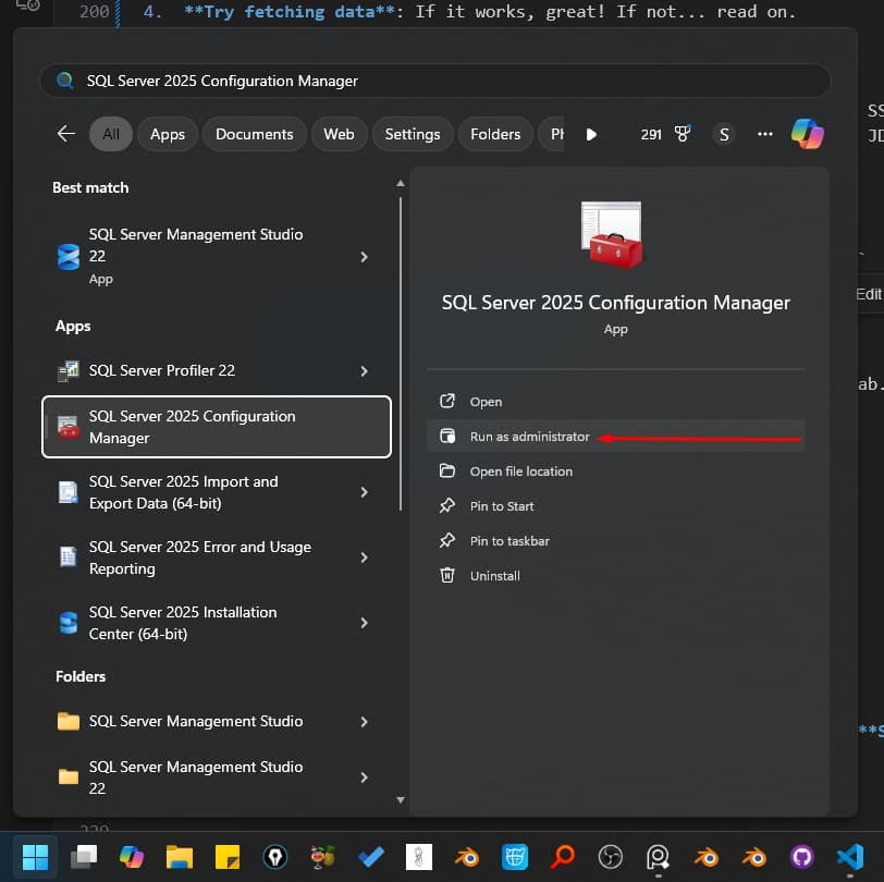 Open SQL Server Configuration Manager