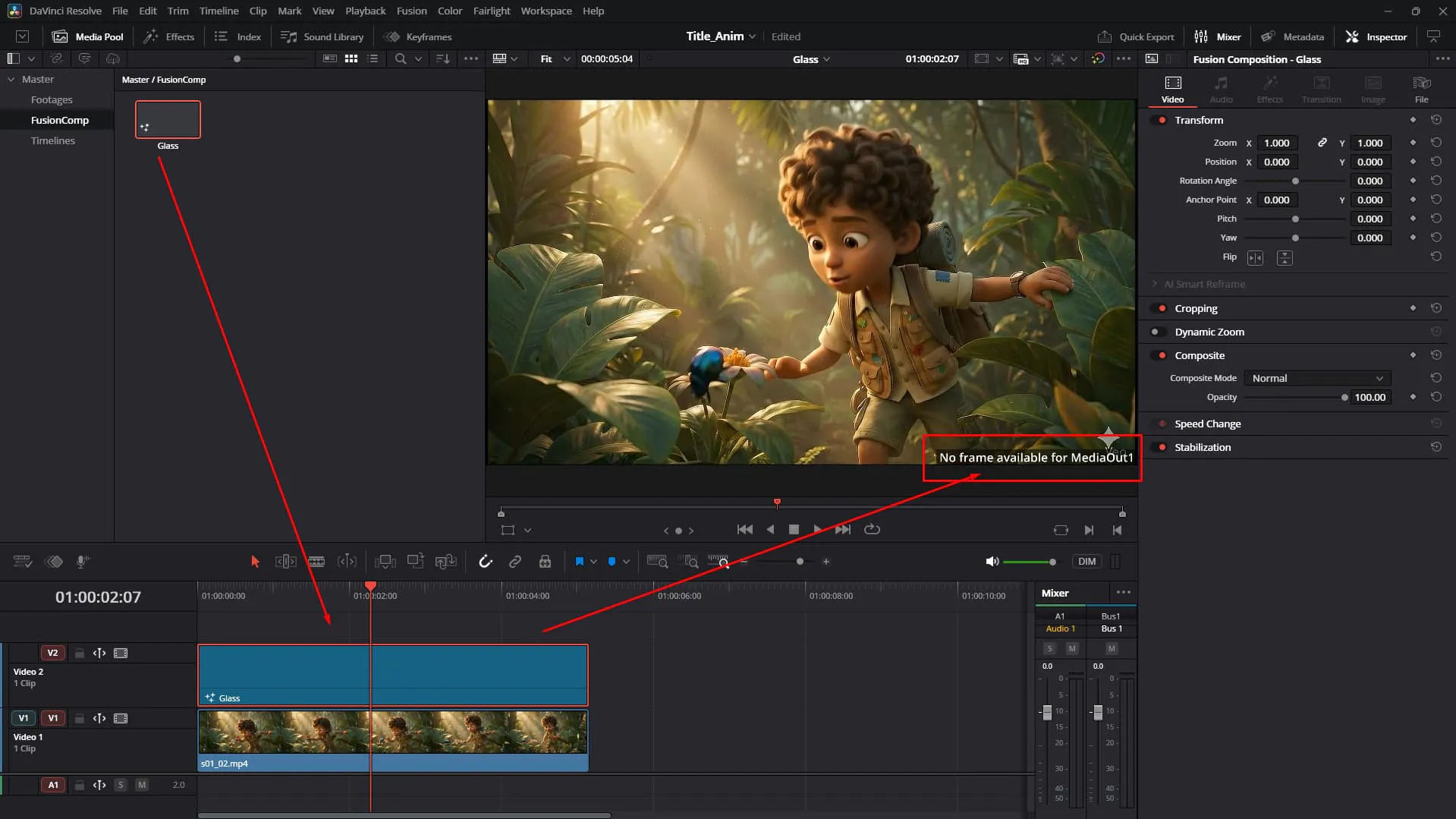 Drag the composition to the timeline