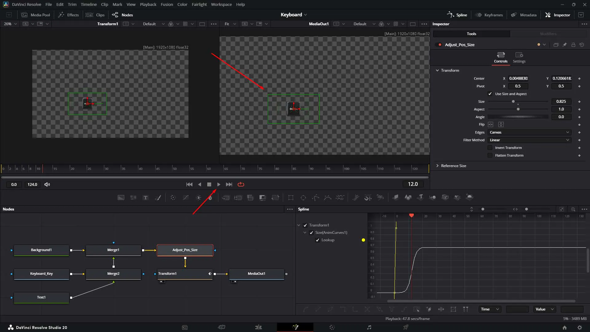 Check how the animation behave