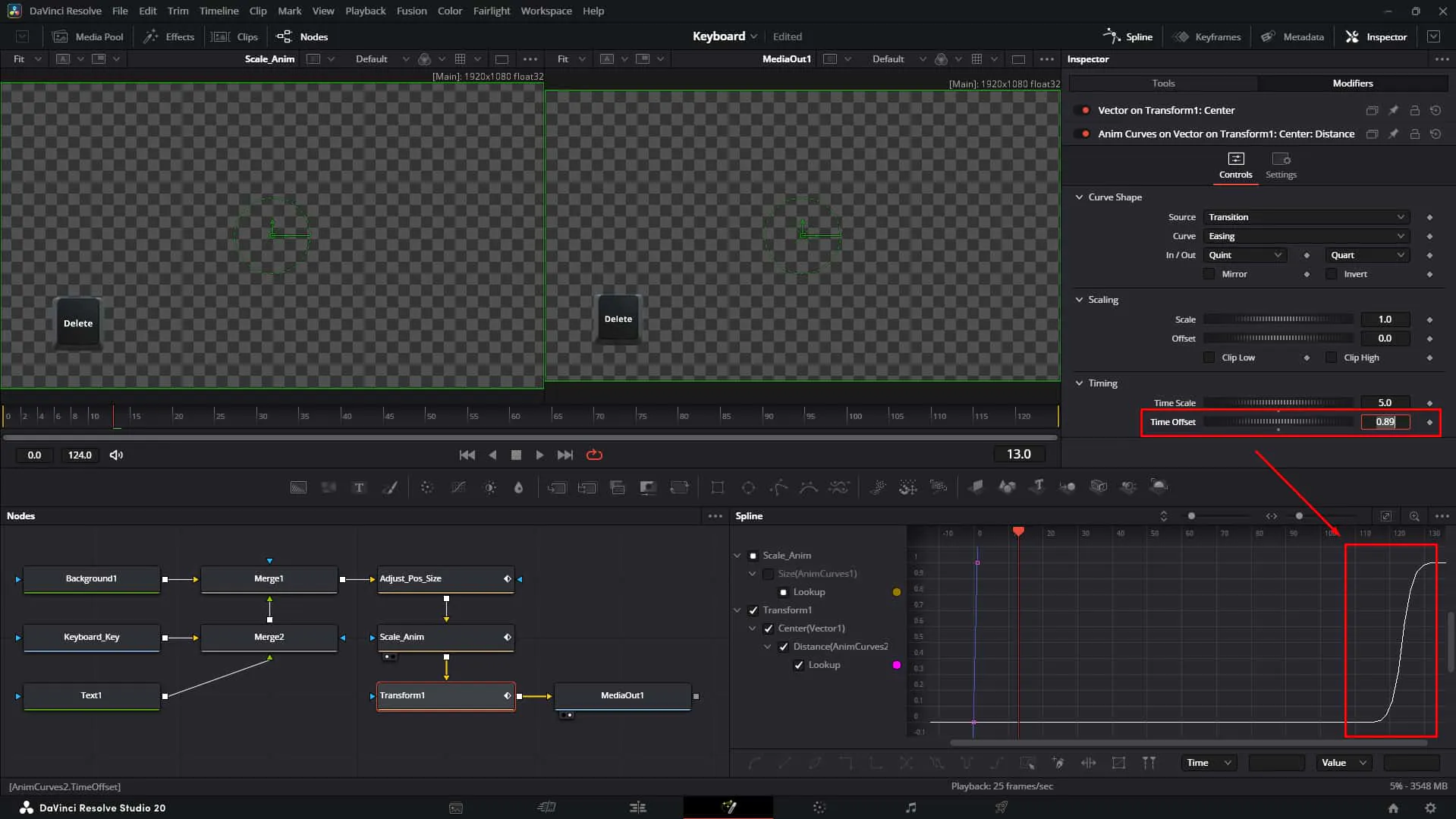 Use Time offset to offset the animation and make sure the outro animation