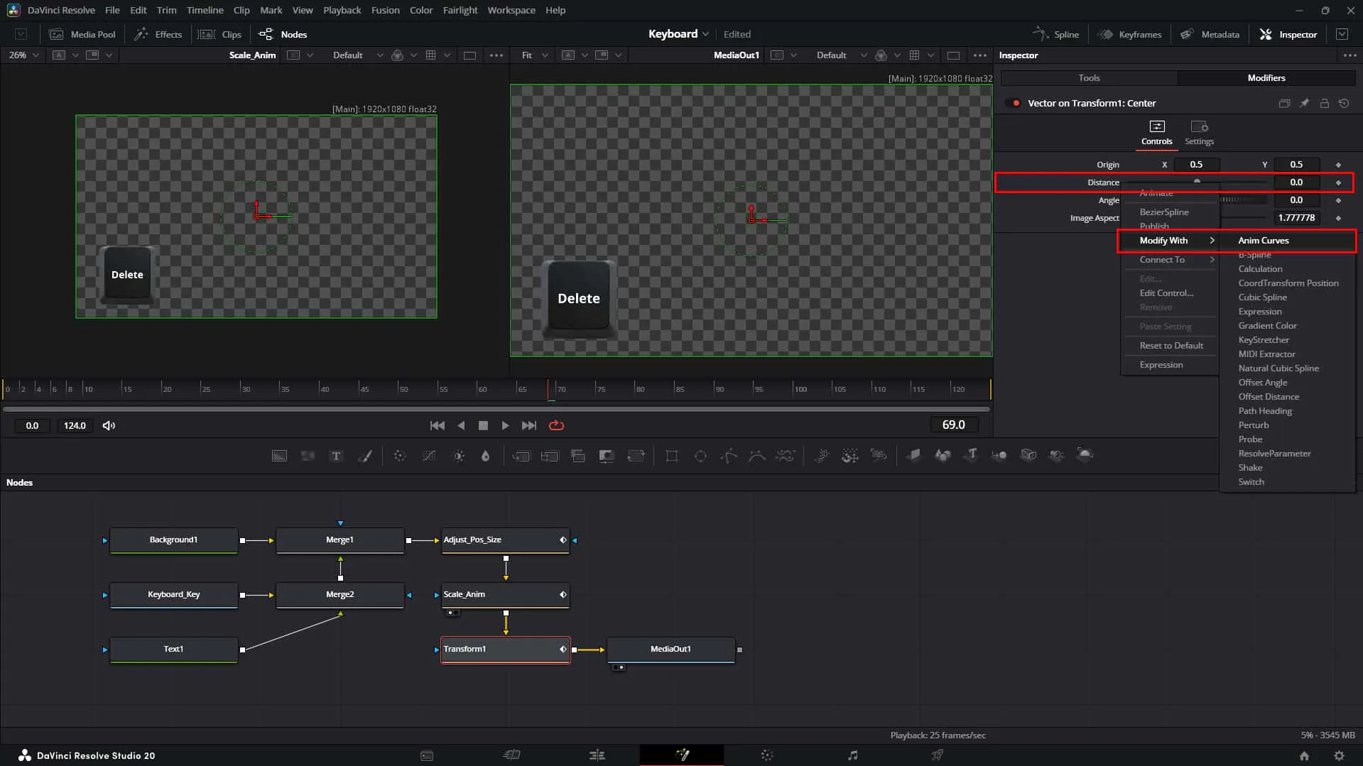 Add Anim curve to Distance Value to animate the outro dynamically
